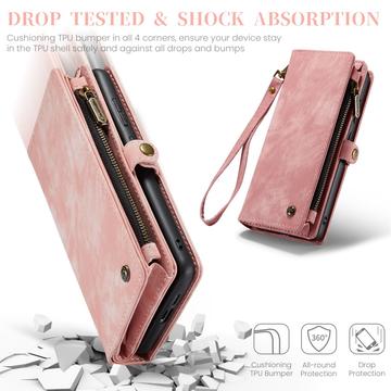 Samsung Galaxy S25+ Caseme 008 2-i-1 Multifunktionel Pung - Pink