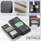Samsung Galaxy S25+ Caseme C22-etui RFID-kortpung - Sort