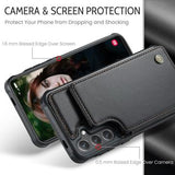 Samsung Galaxy S25+ Caseme C22-etui RFID-kortpung - Sort