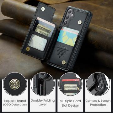 Samsung Galaxy S25+ Caseme C22-etui RFID-kortpung - Sort