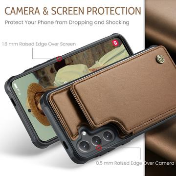 Samsung Galaxy S25+ Caseme C22-etui RFID-kortpung - brun