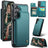Samsung Galaxy S25+ Caseme C22-etui RFID-kortpung - grøn