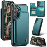 Samsung Galaxy S25+ Caseme C22-etui RFID-kortpung - grøn