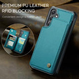 Samsung Galaxy S25+ Caseme C22-etui RFID-kortpung - grøn