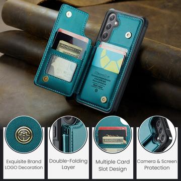 Samsung Galaxy S25+ Caseme C22-etui RFID-kortpung - grøn