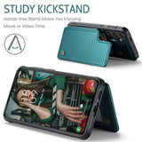 Samsung Galaxy S25+ Caseme C22-etui RFID-kortpung - grøn