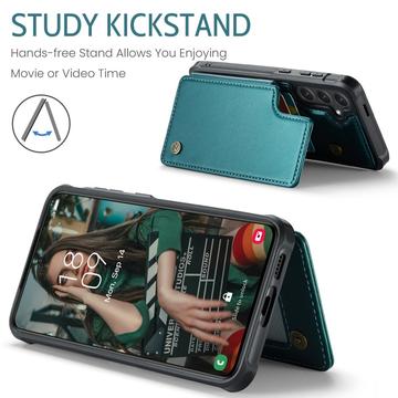 Samsung Galaxy S25+ Caseme C22-etui RFID-kortpung - grøn