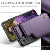 Samsung Galaxy S25+ Caseme C22-etui RFID-kortpung - lilla
