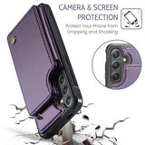 Samsung Galaxy S25+ Caseme C22-etui RFID-kortpung - lilla