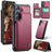Samsung Galaxy S25+ Caseme C22-etui RFID-kortpung - rød