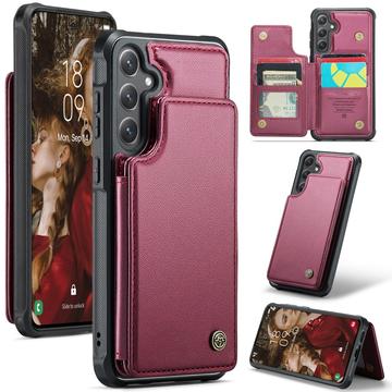 Samsung Galaxy S25+ Caseme C22-etui RFID-kortpung - rød