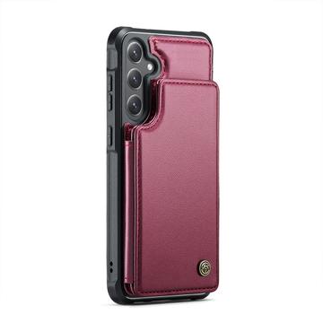 Samsung Galaxy S25+ Caseme C22-etui RFID-kortpung - rød