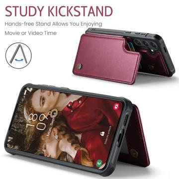 Samsung Galaxy S25+ Caseme C22-etui RFID-kortpung - rød