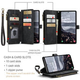 Samsung Galaxy S25+ Caseme C30 Multifunktionel Pung - Sort