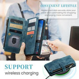 Samsung Galaxy S25+ Caseme C30 Multifunktionel Pung - Blå