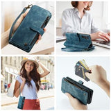 Samsung Galaxy S25+ Caseme C30 Multifunktionel Pung - Blå
