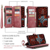 Samsung Galaxy S25+ Caseme C30 Multifunktionel Pung - Rød