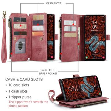 Samsung Galaxy S25+ Caseme C30 Multifunktionel Pung - Rød