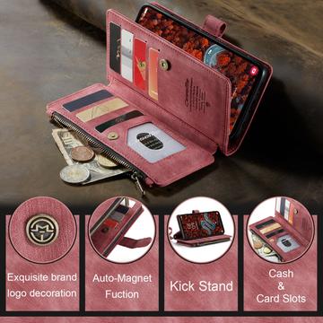 Samsung Galaxy S25+ Caseme C30 Multifunktionel Pung - Rød