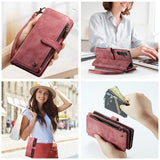 Samsung Galaxy S25+ Caseme C30 Multifunktionel Pung - Rød