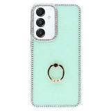 Samsung Galaxy S25+/S24+ CrystalGlow Hybrid Cover med Ringholder - Grøn