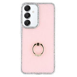 Samsung Galaxy S25+/S24+ CrystalGlow Hybrid Cover med Ringholder - Pink
