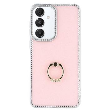 Samsung Galaxy S25+/S24+ CrystalGlow Hybrid Cover med Ringholder - Pink