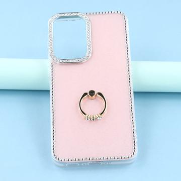 Samsung Galaxy S25+/S24+ CrystalGlow Hybrid Cover med Ringholder - Pink