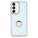 Samsung Galaxy S25+/S24+ CrystalGlow Hybrid Cover med Ringholder - stjerner / gennemsigtig