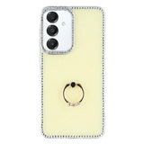 Samsung Galaxy S25+/S24+ CrystalGlow Hybrid Cover med Ringholder - Gul