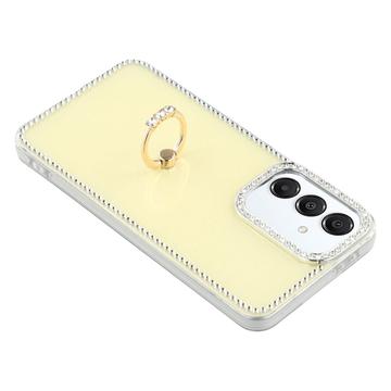 Samsung Galaxy S25+/S24+ CrystalGlow Hybrid Cover med Ringholder - Gul
