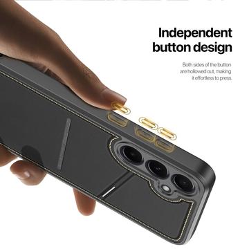 Samsung Galaxy S25+ Dux Ducis Rafi II magnetisk etui med kickstand og kortholdere - Sort