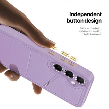 Samsung Galaxy S25+ Dux Ducis Rafi II magnetisk etui med kickstand og kortholdere - Lilla