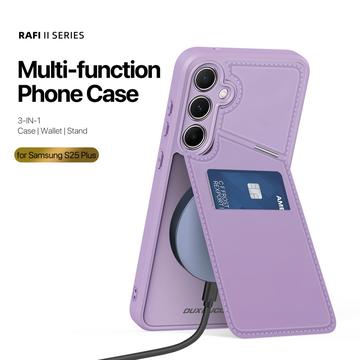 Samsung Galaxy S25+ Dux Ducis Rafi II magnetisk etui med kickstand og kortholdere - Lilla