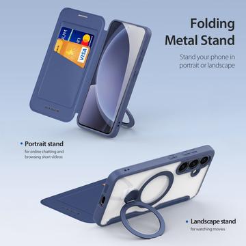 Samsung Galaxy S25+ Dux Ducis Skin X Pro Magnetisk Flip Cover - Blå