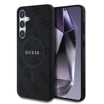 Samsung Galaxy S25+ Guess 4G farvet ringcover - MagSafe-kompatibel - Sort