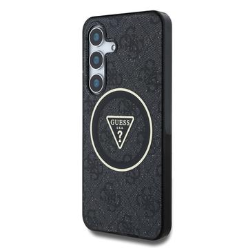 Samsung Galaxy S25+ Guess 4G Glitter Triangle Buttons MagSafe Cover - Sort