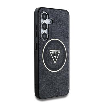Samsung Galaxy S25+ Guess 4G Glitter Triangle Buttons MagSafe Cover - Sort