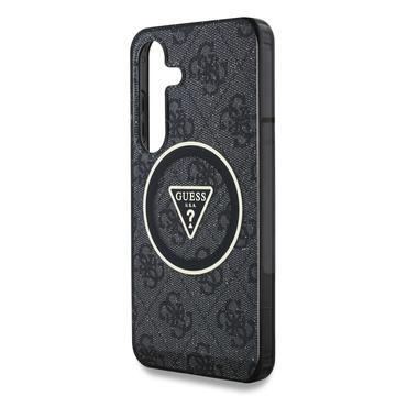 Samsung Galaxy S25+ Guess 4G Glitter Triangle Buttons MagSafe Cover - Sort