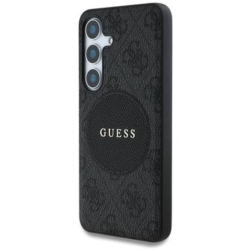 Samsung Galaxy S25+ Guess 4G Round Patch Classic Logo Cover - MagSafe-kompatibel - Sort