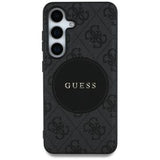 Samsung Galaxy S25+ Guess 4G Round Patch Classic Logo Cover - MagSafe-kompatibel - Sort