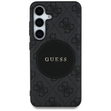 Samsung Galaxy S25+ Guess 4G Round Patch Classic Logo Cover - MagSafe-kompatibel - Sort