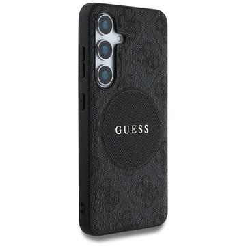 Samsung Galaxy S25+ Guess 4G Round Patch Classic Logo Cover - MagSafe-kompatibel - Sort