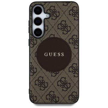 Samsung Galaxy S25+ Guess 4G Round Patch Classic Logo Cover - MagSafe-kompatibel - Brun