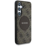 Samsung Galaxy S25+ Guess 4G Round Patch Classic Logo Cover - MagSafe-kompatibel - Brun