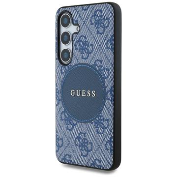 Samsung Galaxy S25+ Guess 4G Round Patch Classic Logo Cover - MagSafe-kompatibel - Blå