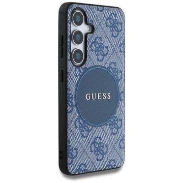 Samsung Galaxy S25+ Guess 4G Round Patch Classic Logo Cover - MagSafe-kompatibel - Blå