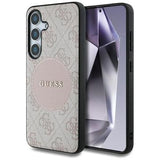 Samsung Galaxy S25+ Guess 4G Round Patch Classic Logo Cover - MagSafe-kompatibel - Pink
