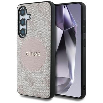 Samsung Galaxy S25+ Guess 4G Round Patch Classic Logo Cover - MagSafe-kompatibel - Pink