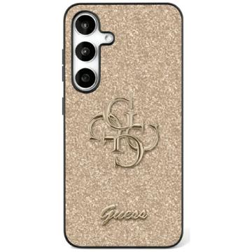 Samsung Galaxy S25+ Guess Fixed Glitter 4G Metal Logo Cover - Guld